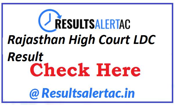Rajasthan High Court LDC Result