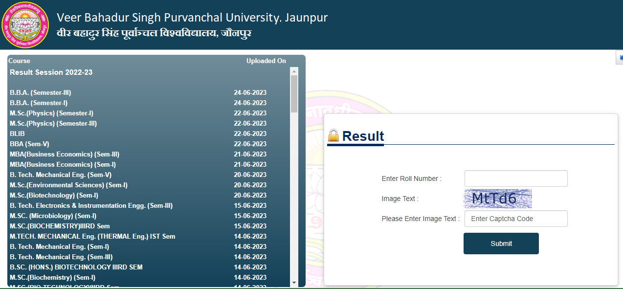 VBSPU Result