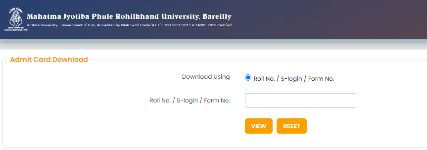 MJPRU Admit Card 2023