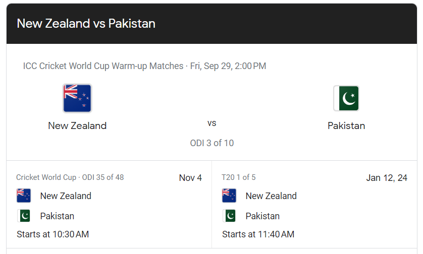 PAK v NZ