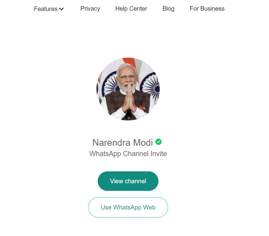 PM Modi’s WhatsApp Channel 2023-2024